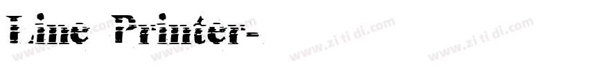 Line Printer字体转换